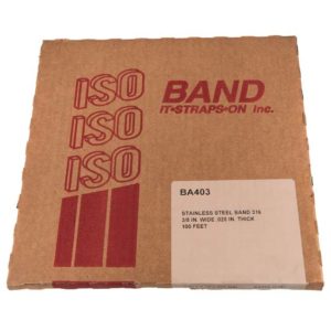 316 Stainless Steel Band. 3/8" x .025 x 100' - #BA403