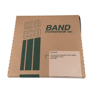 316 Stainless Steel PPA 571 Coated Band. 1/2" x .048 x 82.5' - #BACO4349
