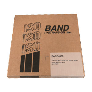 316 Stainless Steel PPA 571 Coated Band. 5/8" x .048 x 82.5' - #BACO4359