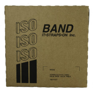 Choose BA205 for reliable medium-width 5/8-inch stainless steel banding, ensuring durability and strength in various applications.