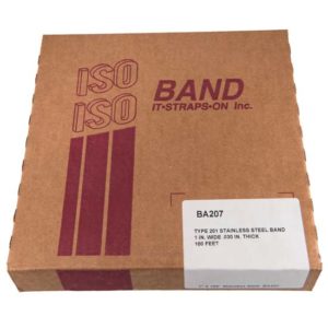 Discover BA207, a robust 1-inch 201 stainless steel band, perfect for durable and reliable steel strapping needs in various industrial applications.