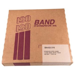 316 Stainless Steel Heavy Duty Band. 1 ¼” x .044 x 100’ - #BA432-316