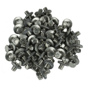 Stainless Steel Bolts and Washers for Sign Brackets. 5/16” bolt, 18 thread, hex head - Steel bolts and washers offer strength and stability for long-lasting sign bracket mounting solutions.