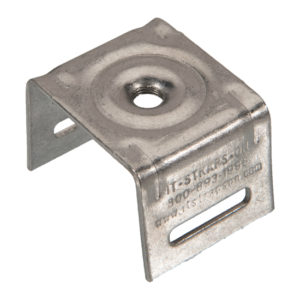 Stainless Steel Bull’s Eye® Sign Mounting Brackets. Straight Leg w/no Bolt or Washer - Strong and durable sign brackets for secure, long-lasting pole and metal sign installations.