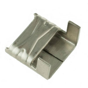201 Stainless Steel Wing Seals 1/2” - ISO Stainless steel wing seals designed for secure and durable industrial strapping applications.