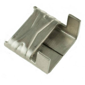 201 Stainless Steel Wing Seals 3/4” - ISO Stainless steel wing seals designed for secure and durable industrial strapping applications.