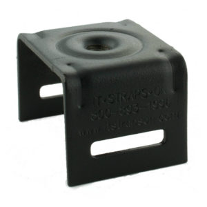 Bull’s Eye® Sign Mounting Brackets Black E Coated Stainless Steel Straight Leg w/no Bolt & Washer - High-quality pole sign brackets engineered for strength and durability in industrial and commercial applications.