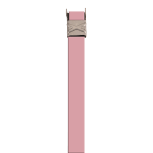 201 Stainless Steel Color Fast™ Band 1/2” in pink, available in lengths of 18”, 20”, 24”, 27”, and 30” with a wing seal.